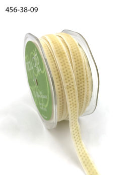 gold metallic polka dot ivory velvet ribbon