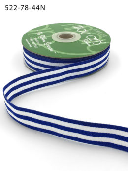 royal blue and white striped grosgrain ribbon