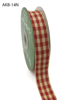 red and ivory picnic gingham ribbon
