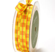 Yellow Gingham Ribbon