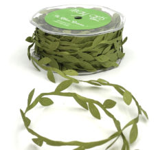 olive green leaf ribbon
