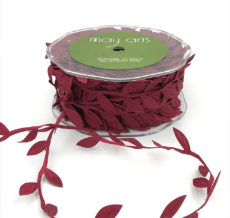 burgundy leaves ribbon