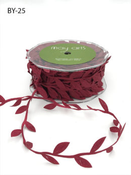 burgundy leaves ribbon