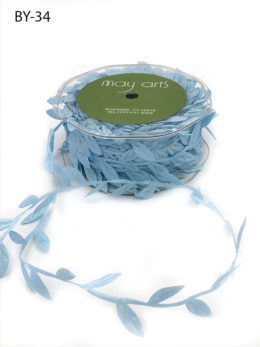 light blue leaves ribbon