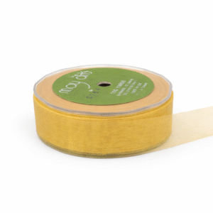 1 Inch Soft Shimmer Sheer Ribbon with Cut Edge - C-1-06 LIGHT BUTTERSCOTCH (C76A)