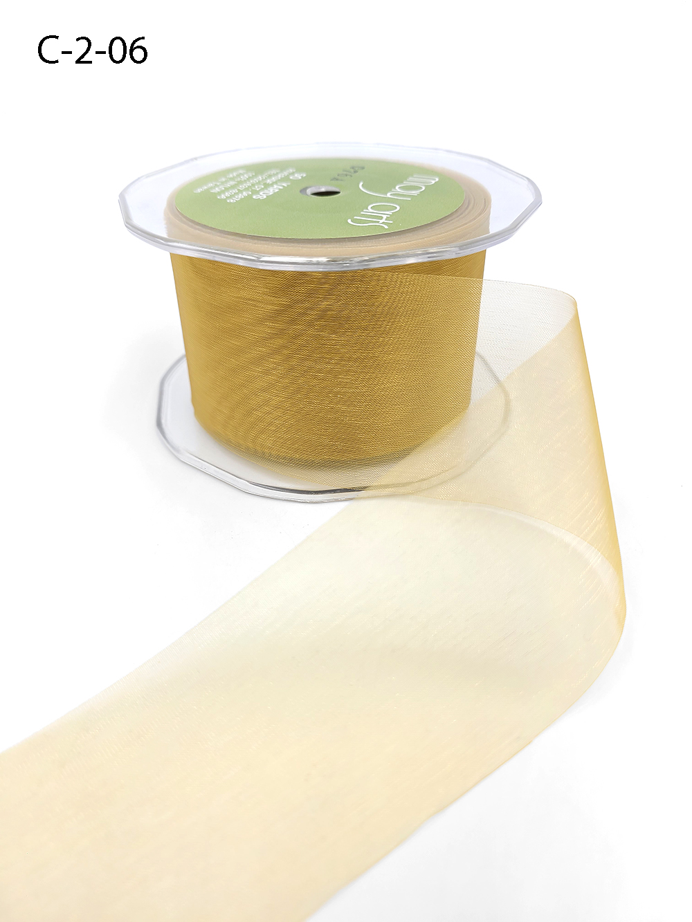  Wanvislin White Shimmer Sheer Organza Ribbon 4/5 inch