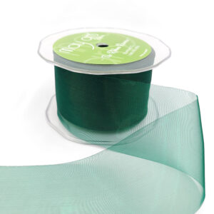 2 Inch Soft Shimmer Organza Ribbon - C-2-15 GREEN