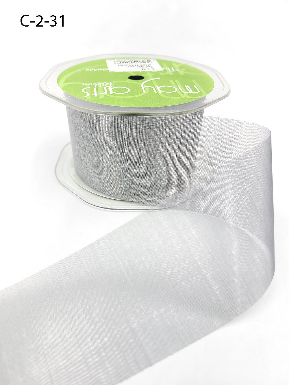  HUIHUANG 2 Rolls Shimmer Sheer Organza Ribbon 1-1/2
