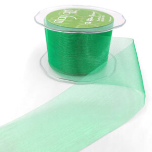 2 Inch Soft Shimmer Organza Ribbon - C-2-55 EMERALD GREEN