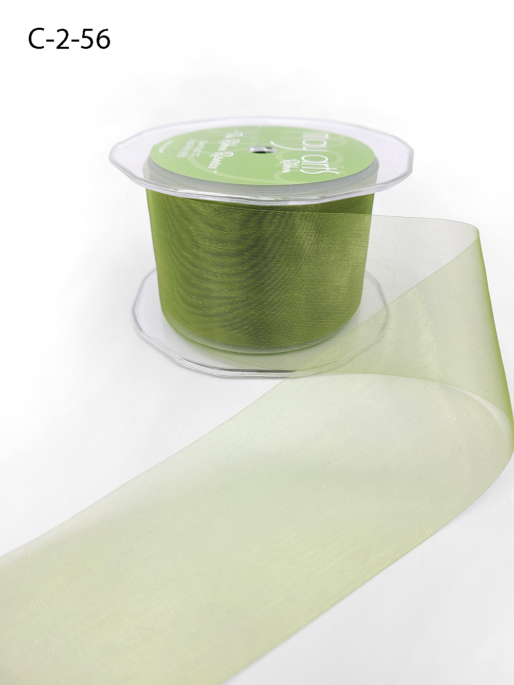  May Arts 1-1/2-Inch Wide Ribbon, Parrot Green Sheer