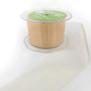 2 Inch Soft Shimmer Organza Ribbon - C-2-62 NATURAL