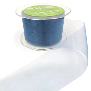 2 Inch Soft Shimmer Organza Ribbon - C-2-74 SLATE BLUE