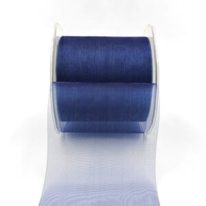 3 Inch Soft Shimmer Sheer Ribbon with Cut Edge - C-3-03 NAVY