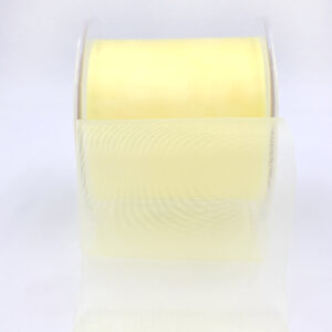 3 Inch Soft Shimmer Sheer Ribbon with Cut Edge - C-3-72 LEMON
