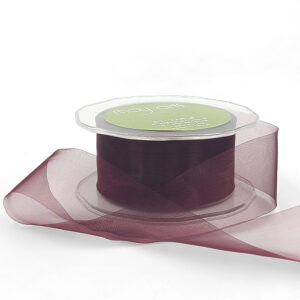 1.5 Inch Soft Shimmer Sheer Ribbon with Cut Edge - C-4-24 WINE