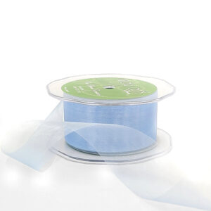 1.5 Inch Soft Shimmer Sheer Ribbon with Cut Edge - C-4-34 LIGHT BLUE