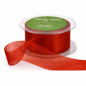 1.5 Inch Soft Shimmer Sheer Ribbon with Cut Edge - C-4-84 BITTERSWEET