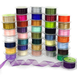 1.5 Inch Soft Shimmer Sheer Ribbon with Cut Edge
