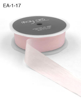 light pink faux silk wrinkled nylon ribbon