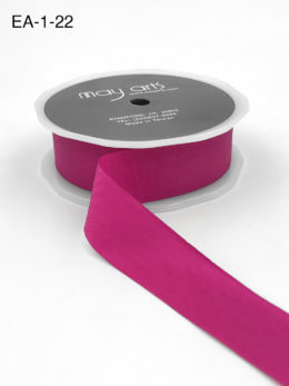 fuchsia pink faux silk wrinkled nylon ribbon