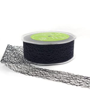 1.5 Inch Net Web Ribbon with Cut Edge - EM-5-10 BLACK