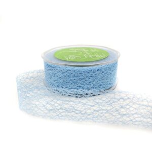 1.5 Inch Net Web Ribbon with Cut Edge - EM-5-34 LIGHT BLUE