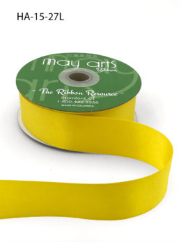 yellow double face satin ribbon