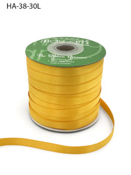 yellow gold vegas gold double face satin ribbon