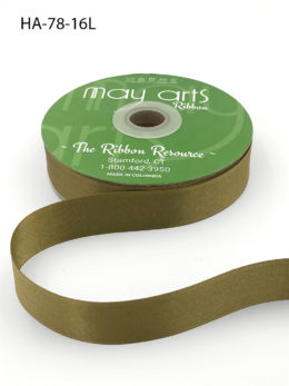 olive green double face satin ribbon