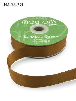 brass gold double face satin ribbon