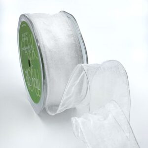 white organza wired ribbon