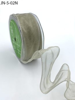 Champagne organza wired ribbons