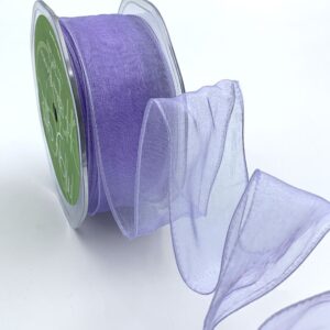 lavender organza wired ribbon