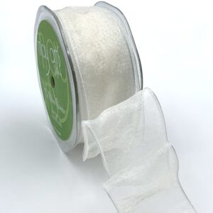 ivory organza wired ribbon