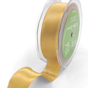 1 Inch Single Faced Satin Cut on the Bias Ribbon with Wavy Cut Edge - KK-1-30 GOLD