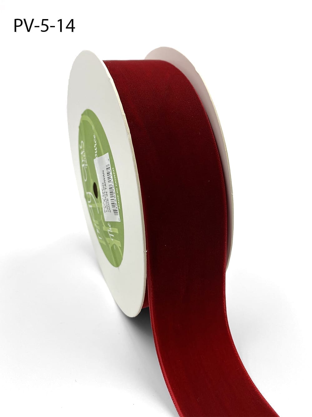 May Arts 1/8 inch Velvet String Cord Ribbon with Woven Edge - Red