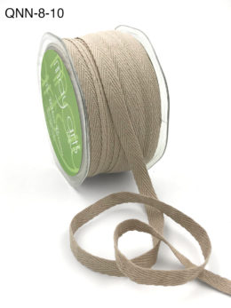 taupe natural twill cotton ribbon