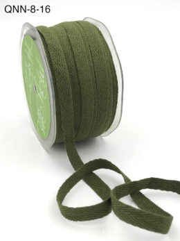 olive green twill cotton ribbon