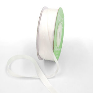 100% Hand-Dyed 1/4 Inch Silk Ribbon with Woven Edge - SK-4-01 - WHITE