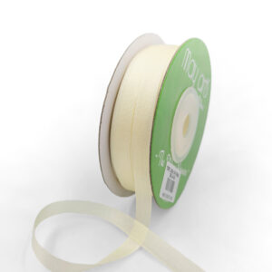 100% Hand-Dyed 1/4 Inch Silk Ribbon with Woven Edge - SK-4-09 - IVORY BUTTERCREAM
