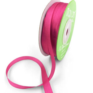 100% Hand-Dyed 1/4 Inch Silk Ribbon with Woven Edge - SK-4-22 - FUCHSIA