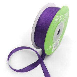 100% Hand-Dyed 1/4 Inch Silk Ribbon with Woven Edge - SK-4-47 - VIOLET