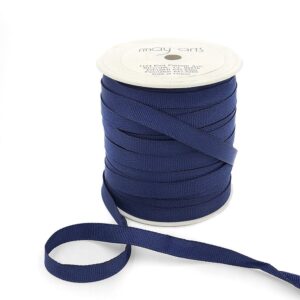 3/8 Inch Heavy-Weight (higher thread count) Classic Grosgrain Ribbon with Woven Edge - SX-38-03 NAVY