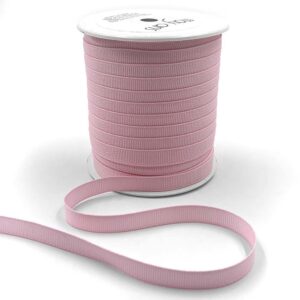3/8 Inch Heavy-Weight (higher thread count) Classic Grosgrain Ribbon with Woven Edge - SX-38-17 PINK