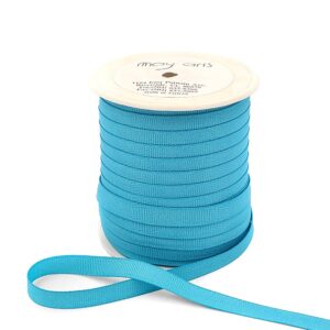 3/8 Inch Heavy-Weight (higher thread count) Classic Grosgrain Ribbon with Woven Edge - SX-38-96 TURQUOISE