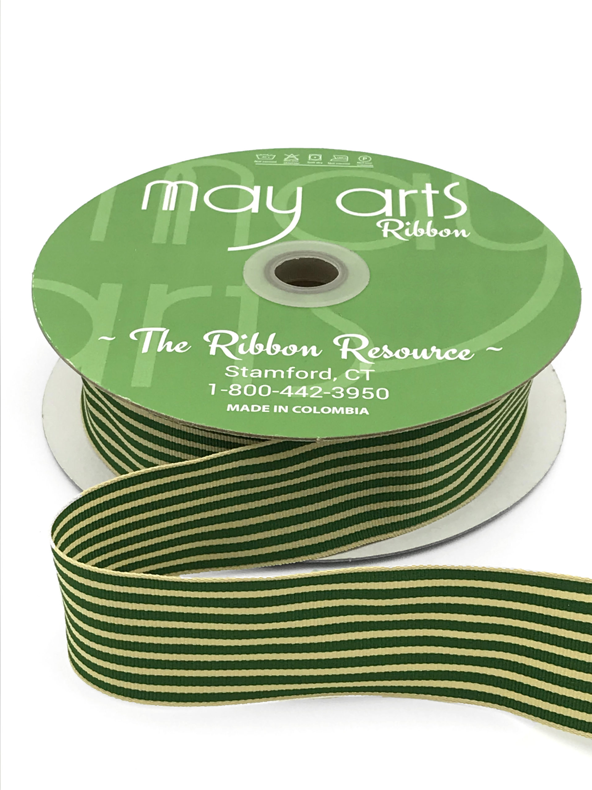 WOLANS YARNS  Dashed Stripped Grosgrain Ribbons