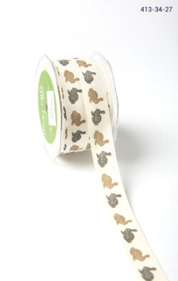 rabbit print cotton ribbon