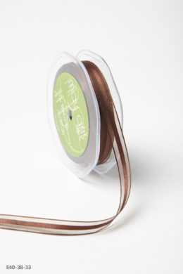 Brown Sheer With Center Satin Ribbon