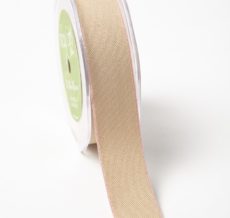 Natural/Pink Solid With Color Edge Ribbon