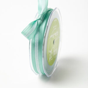 ROBIN'S EGG BLUE Solid with White Stitched Center Ribbon